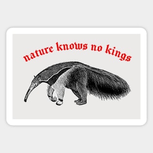 Nature Knows No Kings  ∆ Nihilist Anteater Design Magnet